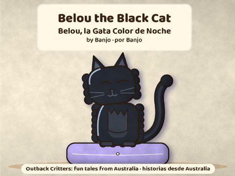 Cover / portada: Belou the Black Cat / Belou, la Gata Color de Noche
