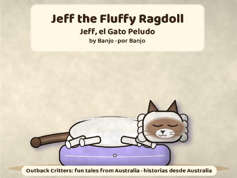Cover / portada: Jeff the Fluffy Ragdoll / Jeff, el Gato Peludo